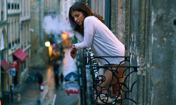 smoking in the balcony